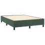 Box spring bed with dark green velvet mattress 140x190 cm by , Beds and slatted bases - Ref: Foro24-3129270, Price: 520,95 €,...