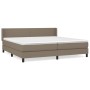 Cama box spring con colchón tela gris taupe 200x200 cm de , Camas y somieres - Ref: Foro24-3129581, Precio: 627,17 €, Descuen...