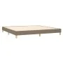 Box spring bed with taupe gray fabric mattress 200x200 cm by , Beds and slatted bases - Ref: Foro24-3130381, Price: 631,21 €,...