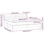 Box spring bed with taupe gray fabric mattress 200x200 cm by , Beds and slatted bases - Ref: Foro24-3130381, Price: 631,21 €,...