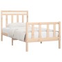 Estructura de cama sin colchón madera maciza de pino 100x200 cm