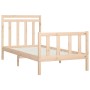 Estructura de cama sin colchón madera maciza de pino 100x200 cm