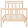 Estructura de cama sin colchón madera maciza de pino 100x200 cm