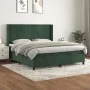 Box spring bed with dark green velvet mattress 160x200 cm by , Beds and slatted bases - Ref: Foro24-3132570, Price: 579,43 €,...
