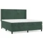 Box spring bed with dark green velvet mattress 160x200 cm by , Beds and slatted bases - Ref: Foro24-3132570, Price: 579,43 €,...