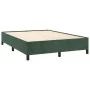 Box spring bed with dark green velvet mattress 140x190 cm by , Beds and slatted bases - Ref: Foro24-3132738, Price: 524,90 €,...