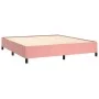 Box spring bed with pink velvet mattress 160x200 cm by , Beds and slatted bases - Ref: Foro24-3132752, Price: 518,58 €, Disco...