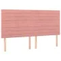 Box spring bed with pink velvet mattress 160x200 cm by , Beds and slatted bases - Ref: Foro24-3132752, Price: 518,58 €, Disco...