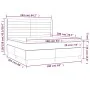 Box spring bed with pink velvet mattress 160x200 cm by , Beds and slatted bases - Ref: Foro24-3132752, Price: 518,58 €, Disco...