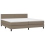 Boxspringbett mit LED-Matratze taupegrauer Stoff 200x200 cm von , Betten und Lattenroste - Ref: Foro24-3133025, Preis: 637,83...