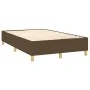 Box spring bed with mattress and LED dark brown fabric 120x200 cm by , Beds and slatted bases - Ref: Foro24-3135264, Price: 3...