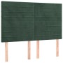 Box spring bed with mattress and LED dark green velvet 140x190cm by , Beds and slatted bases - Ref: Foro24-3136182, Price: 51...