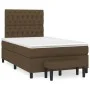 Box spring bed with dark brown fabric mattress 120x200 cm by , Beds and slatted bases - Ref: Foro24-3136824, Price: 473,58 €,...