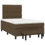 Box spring bed with dark brown fabric mattress 120x200 cm by , Beds and slatted bases - Ref: Foro24-3136824, Price: 473,58 €,...