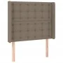 Box spring bed with mattress and LED lights taupe gray fabric 100x200 cm by , Beds and slatted bases - Ref: Foro24-3138617, P...