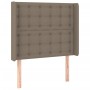 Boxspringbett mit Matratze und LED-Leuchten taupegrauer Stoff 100x200 cm von , Betten und Lattenroste - Ref: Foro24-3138617, ...