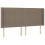 Boxspringbett mit Matratze und LED-Leuchten taupegrauer Stoff 200x200 cm von , Betten und Lattenroste - Ref: Foro24-3139065, ...
