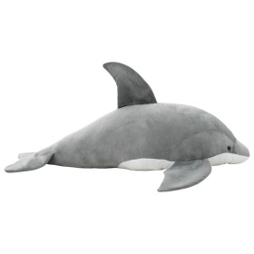 Delfín de peluche gris