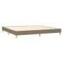 Box spring bed with taupe gray fabric mattress 200x200 cm by , Beds and slatted bases - Ref: Foro24-3140485, Price: 658,41 €,...
