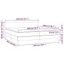 Box spring bed with taupe gray fabric mattress 200x200 cm by , Beds and slatted bases - Ref: Foro24-3140485, Price: 658,41 €,...