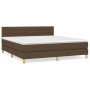 Box spring bed with dark brown fabric mattress 160x200 cm by , Beds and slatted bases - Ref: Foro24-3140708, Price: 478,10 €,...