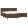 Boxspringbett mit dunkelbrauner Stoffmatratze 160x200 cm von , Betten und Lattenroste - Ref: Foro24-3140708, Preis: 478,10 €,...