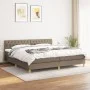 Cama box spring con colchón tela gris taupe 200x200 cm de , Camas y somieres - Ref: Foro24-3140885, Precio: 649,27 €, Descuen...