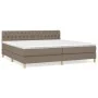 Boxspringbett mit taupegrauer Stoffmatratze 200x200 cm von , Betten und Lattenroste - Ref: Foro24-3140885, Preis: 648,73 €, R...