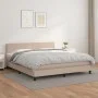 Cama box spring con colchón cuero sintético capuchino 180x200cm de , Camas y somieres - Ref: Foro24-3141022, Precio: 522,31 €...