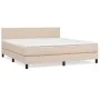 Cama box spring con colchón cuero sintético capuchino 180x200cm de , Camas y somieres - Ref: Foro24-3141022, Precio: 522,31 €...