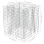 Gabionenbett aus Stahl 90x90x100 cm von vidaXL, Töpfe und Pflanzgefäße - Ref: Foro24-143556, Preis: 99,29 €, Rabatt: %