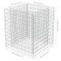 Steel gabion bed 90x90x100 cm by vidaXL, Pots and planters - Ref: Foro24-143556, Price: 92,52 €, Discount: %