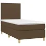 Box spring bed with dark brown fabric mattress 80x200 cm by , Beds and slatted bases - Ref: Foro24-3142132, Price: 323,45 €, ...