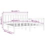 Estructura de cama sin colchón madera maciza de pino 200x200 cm