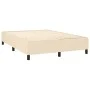 Box spring bed with cream fabric mattress 140x190 cm by , Beds and slatted bases - Ref: Foro24-3142014, Price: 514,43 €, Disc...