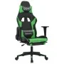 Gaming chair with footrest black green synthetic leather by , Gaming chairs - Ref: Foro24-3143702, Price: 132,93 €, Discount: %