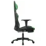 Gaming chair with footrest black green synthetic leather by , Gaming chairs - Ref: Foro24-3143702, Price: 132,93 €, Discount: %