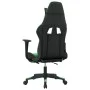 Gaming chair with footrest black green synthetic leather by , Gaming chairs - Ref: Foro24-3143702, Price: 132,93 €, Discount: %