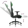 Gaming chair with footrest black green synthetic leather by , Gaming chairs - Ref: Foro24-3143702, Price: 132,93 €, Discount: %