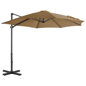Ampelschirm mit taupefarbenem Aluminiummast 300 cm von vidaXL, Sonnenschirme - Ref: Foro24-44623, Preis: 125,90 €, Rabatt: %