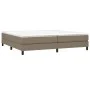 Box spring bed with taupe gray fabric mattress 200x200 cm by , Beds and slatted bases - Ref: Foro24-3144105, Price: 569,11 €,...