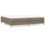 Box spring bed with taupe gray fabric mattress 200x200 cm by , Beds and slatted bases - Ref: Foro24-3144203, Price: 570,16 €,...