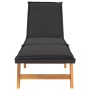 Sonnenliegen mit Kissen 2 Stück synthetisches Rattan aus massivem Akazienholz von , Liegen - Ref: Foro24-319725, Preis: 308,7...