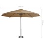 Sombrilla voladiza con poste de aluminio gris topo 300 cm de vidaXL, Sombrillas - Ref: Foro24-44623, Precio: 125,83 €, Descue...