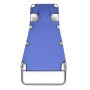 Klappbare Stahlliege mit Kopfpolster stahlblau von , Liegen - Ref: Foro24-41481, Preis: 65,97 €, Rabatt: %