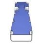 Tumbona plegable de acero con cojín de cabeza acero azul de , Tumbonas - Ref: Foro24-41481, Precio: 61,04 €, Descuento: %