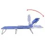 Klappbare Stahlliege mit Kopfpolster stahlblau von , Liegen - Ref: Foro24-41481, Preis: 64,92 €, Rabatt: %