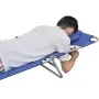 Tumbona plegable de acero con cojín de cabeza acero azul de , Tumbonas - Ref: Foro24-41481, Precio: 61,04 €, Descuento: %