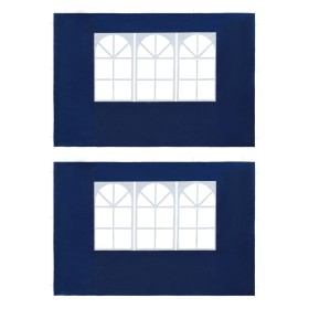 Partyzeltwände mit Fenster 2 Stück PE blau von , Zelte und Pavillons - Ref: Foro24-45115, Preis: 21,43 €, Rabatt: %