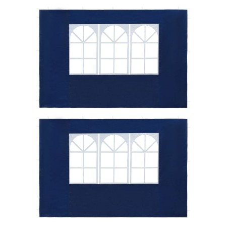 Partyzeltwände mit Fenster 2 Stück PE blau von , Zelte und Pavillons - Ref: Foro24-45115, Preis: 21,43 €, Rabatt: %